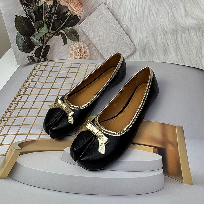 Fashion Fashion Shallow Flats Slip On Shoes For Women New In 2025 Female Strange Toe Footwear Butterfly-Knot Ladies Flats With Shoes