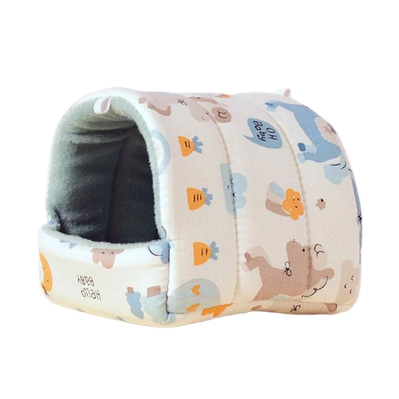 Hamster Habitat Shelter Rabbits Toy Soft Bed House for Hamster for Guinea Pigs, Gerbils Molar Toy Bed