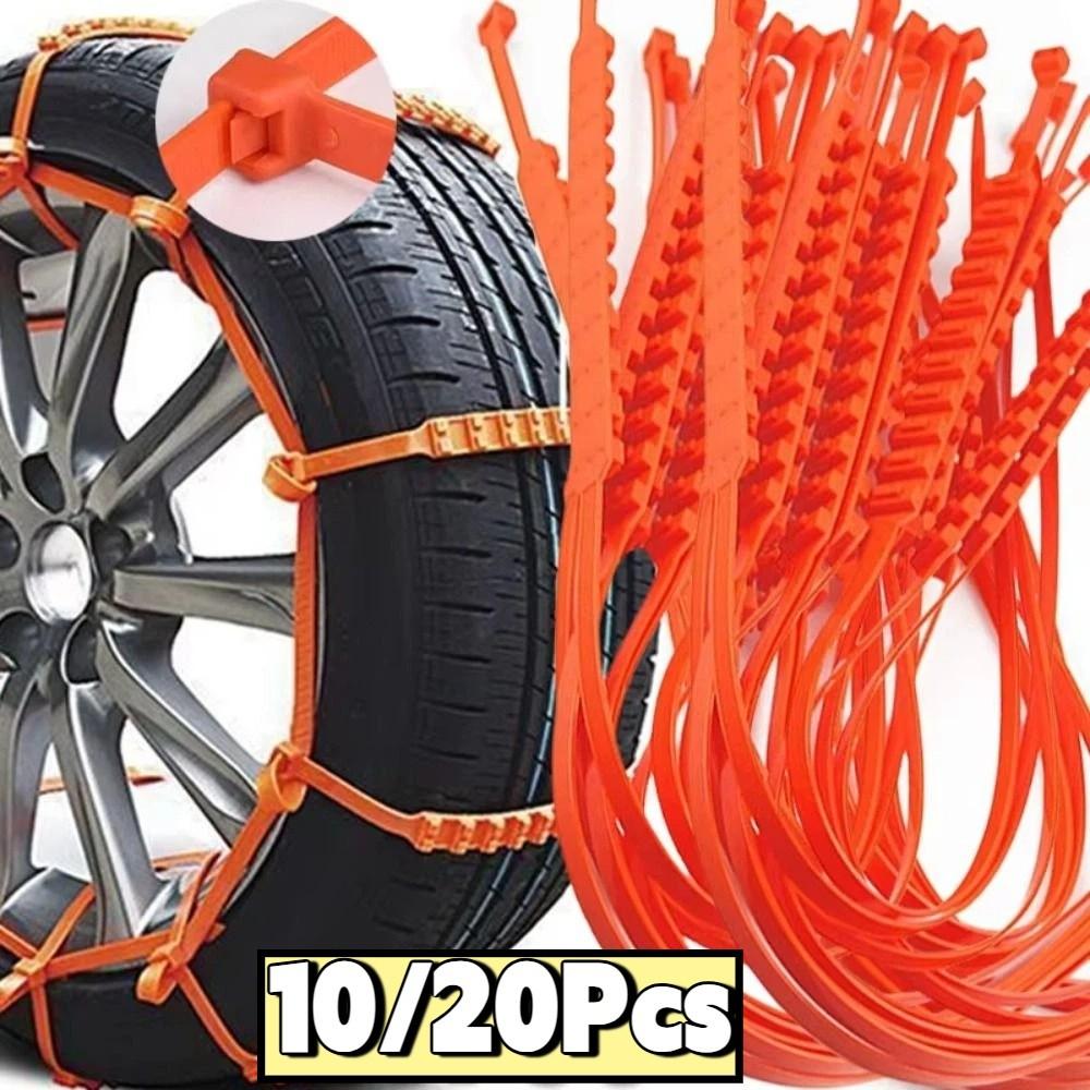 10/20Pcs Universal Car Wheels Chain Double Grooves Car Tire Strap Cable Ties Emergency