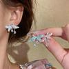 Silver Needle Zirconia Enamel Flower Stud Earrings – Elegant and Versatile Accessories for Women