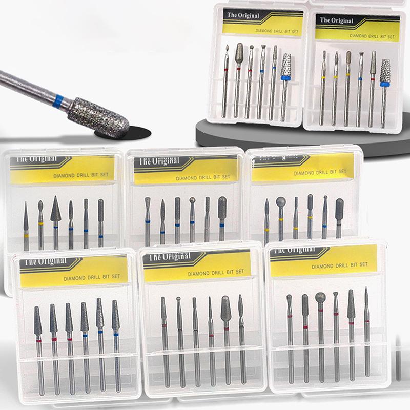 6Pcs Carbide Tungsten Nail Drill Bit Milling Cutter For Manicure Machine Electric Drill Bit Machine For Nail Tools Accessories