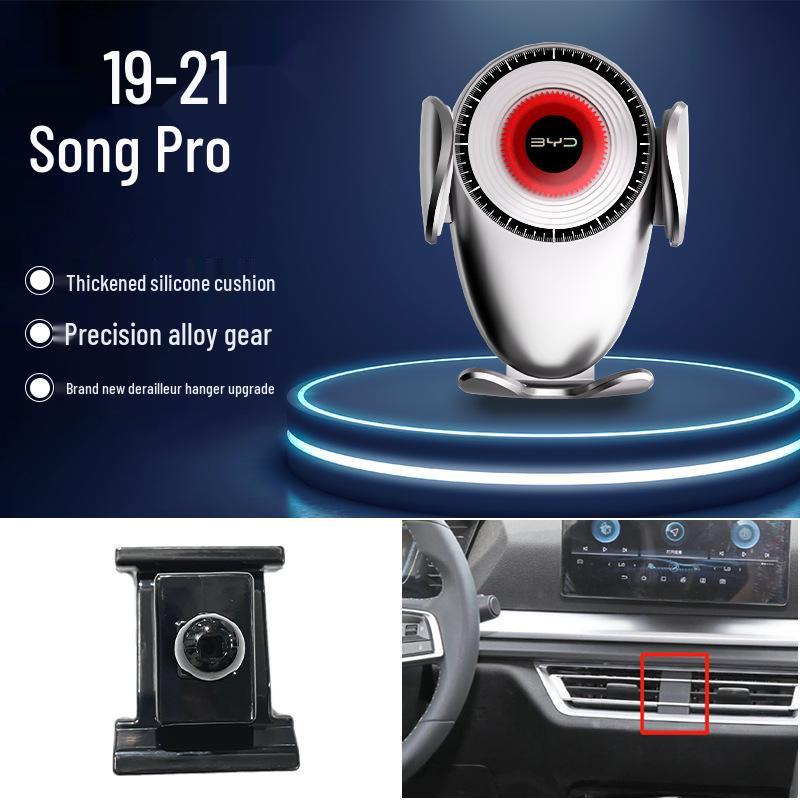 Compatible Gravity Car Phone Holder for BYD S6/S7/Song Pro/Han EV/Qin Navigation Systems