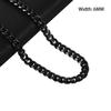 3.5/5/6/7/8mm Punk Stainless Steel Neck Chain Cuban Necklaces for Men Women Black Plated Link Metal Accessories Jewelry
