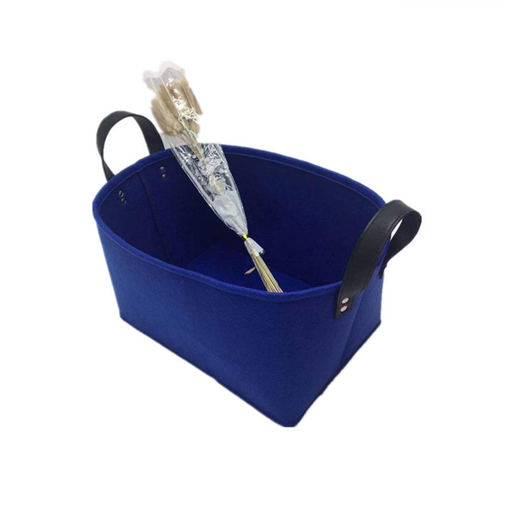 1 шт Нетканая корзина для хранения Простая стильная домашняя организация Портативный держатель для мелочей для спальни гостиной для использования на рабочем столе Синий синий 990₽