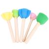 5 Stück Bunte Mini DIY Malerei Schwamm Dichtungen Pinsel Werkzeug Holzgriff Zeichnung Spielzeug Versorgung