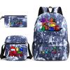 Schulrucksack mit großer Kapazität und Schultergurt; Schüler Drei-teiliges Federmäppchen-Set