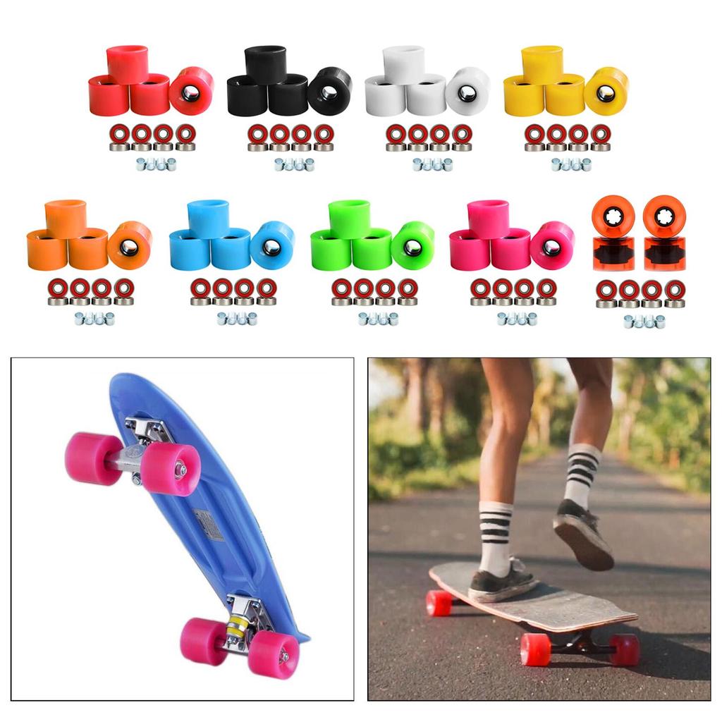4x 78A Skateboard Wheels Longboard Cruiser Indoor Skating Road Skate Equipment