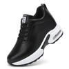8.5cm Wedge Heel Platform Shoes Chunky Sneakers Hollow Breathable Women Summer Sneakers Pumps Shoes Microfiber Leather Shoes