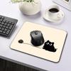 Black Cat Small Mouse Pad - Thickened, High Appearance, Locked Edge, Office Desktop, Hot Selling