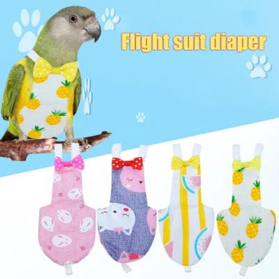 Animal de companie Costum de zbor pentru pasăre Decorare cu arc Autocolante magice reglabile Fecale de papagal Scutece de buzunar Pet