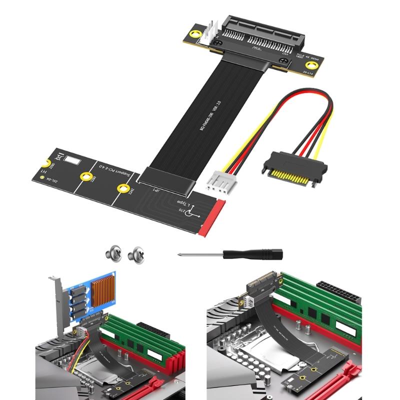 M.2 Key M PCIe4.0 4X Erweiterungsadapter 20CM Flexibles Kabel Stabile Signalübertragung