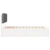 Bed Frame with Upholstered Headboard Light Grey 120 x 190 cm