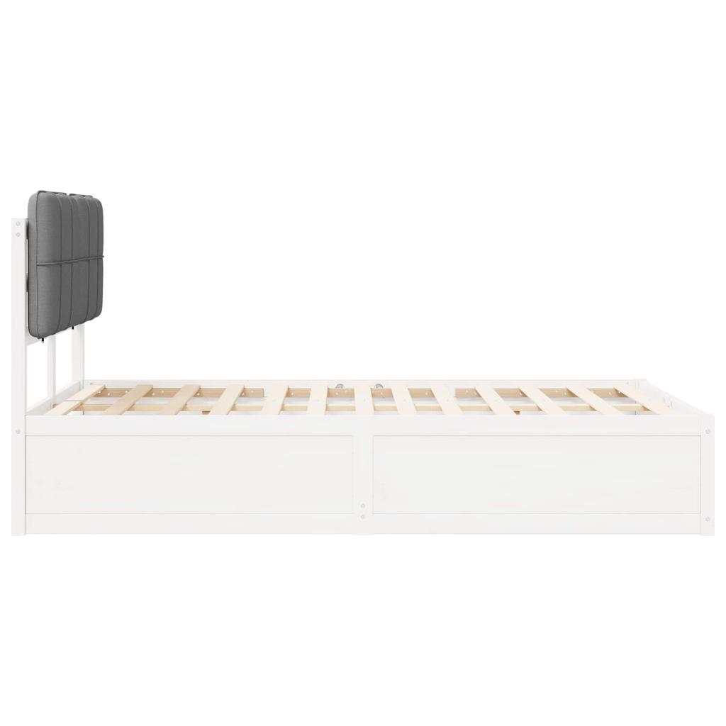 Bed Frame with Upholstered Headboard Light Grey 120 x 190 cm
