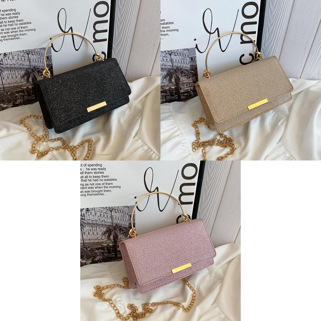 Simple Fashion Bag 2024 New Casual Korean Style Shoulder Bag Street Trend Sequined Medium Tote