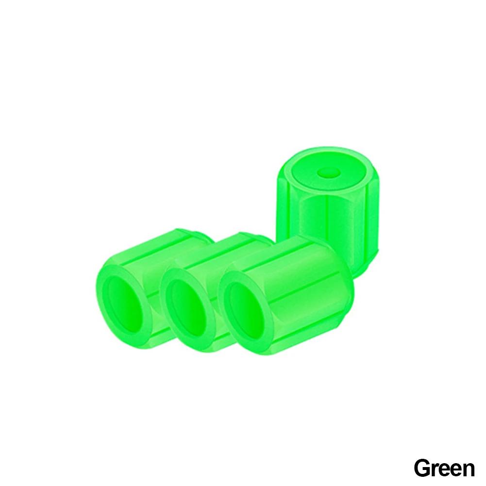 4PCS Universal Luminous Valve Cap Dust-proof Tires Wheel Hub Valve Glowing Tyre Stem Covers Applicable Car Motorcycle Bike