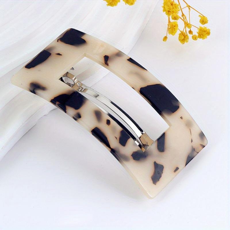 Women's Hollow Acetate Rectangular Hairpin Fashion Elegant Micro Arc Hairpin Fashion Lazy Bundle Hairpin