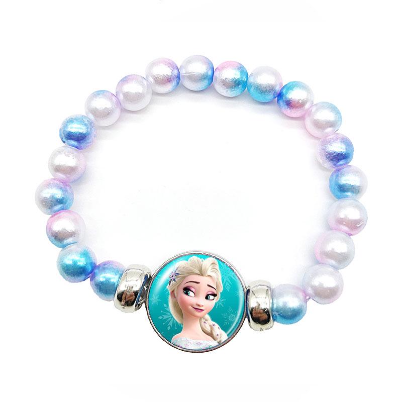 

Браслет детский раздвижной с радужными бусинами «Холодное сердце» Эльза Glass Diameter 18mm