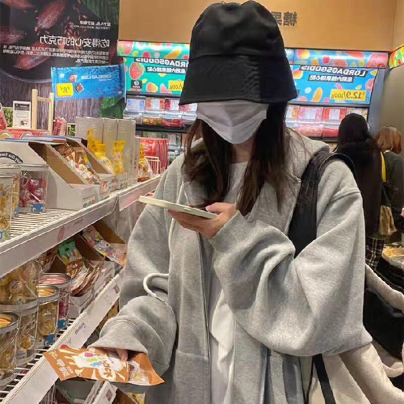 Nowy Styl Luźny Sweter Kardigan Kurtka na Zamek dla Kobiet Nowa Wczesna Wiosna Jesień