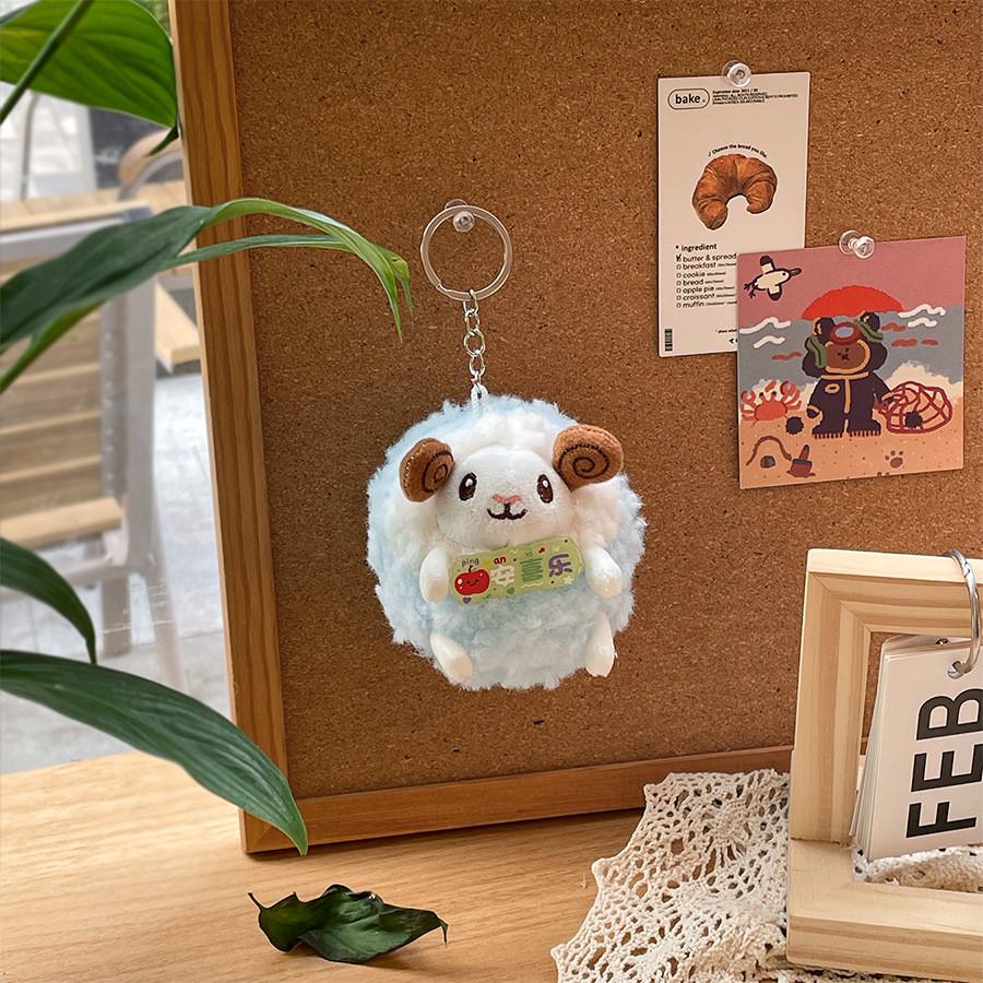 Cute Plush Sheep Keychain With Soft Short Plush For Bag Decor And Gift