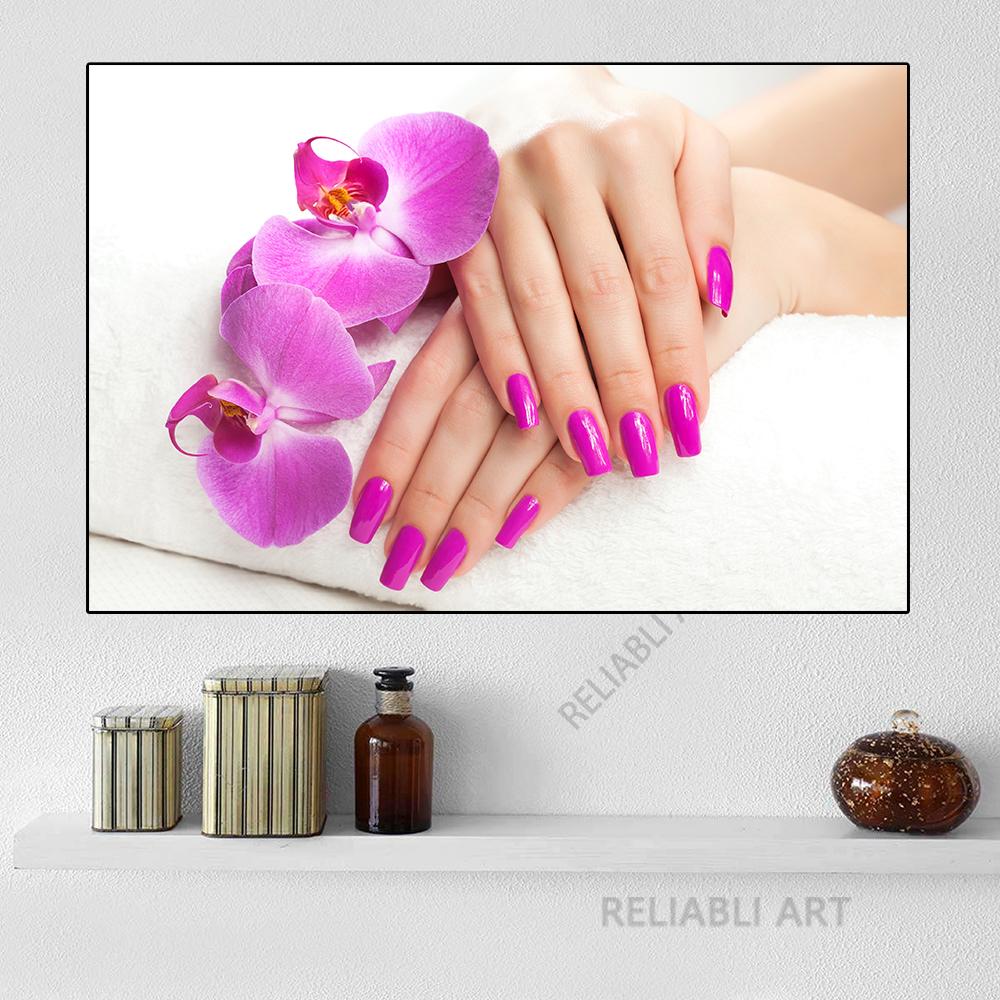 Modern Beauty Fashion Nail Art Beauty Salon Canvas Painting Unframed Posters And Print Wall Pictures For Living Room Decor