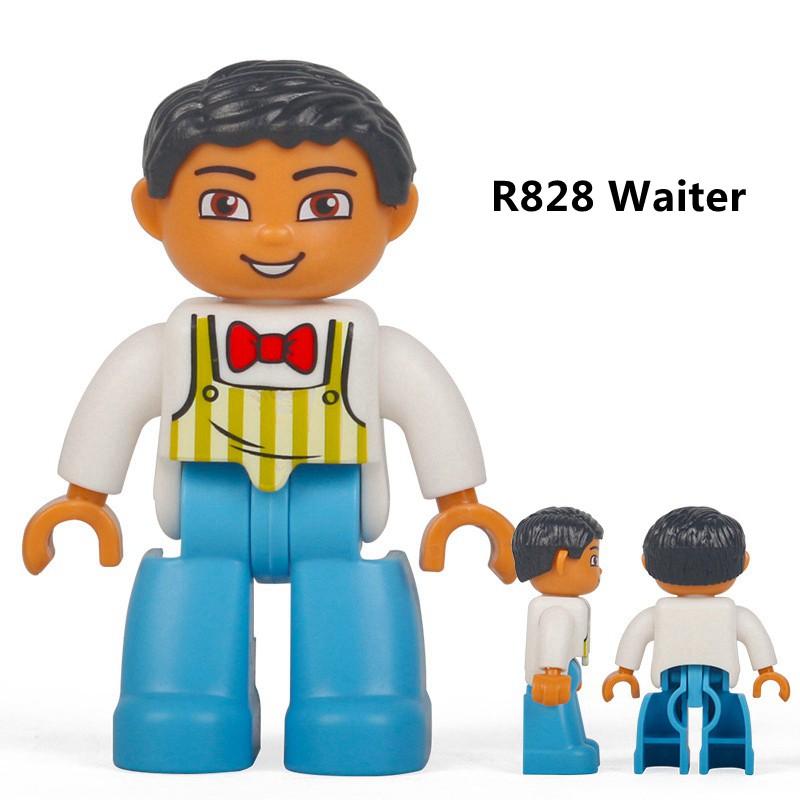 Duplo Action Figures Family Member Police Doctor Big Size Building Blocks Diy Education Kids Toys