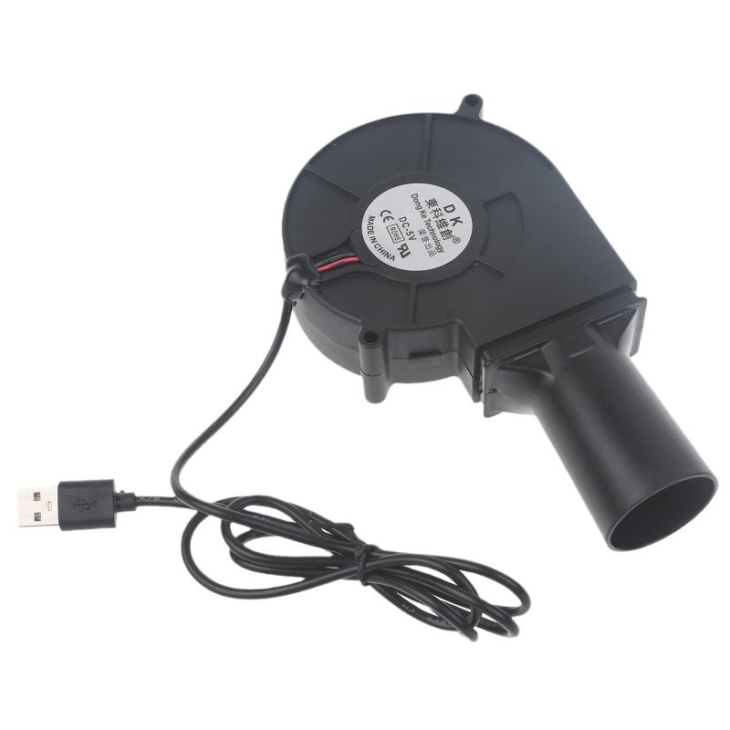 5V USB Plug Round for Head Air Outlet Blower High Air Volume Outdoor Barbecue Grill Portable Fan with Small for Turbine 1