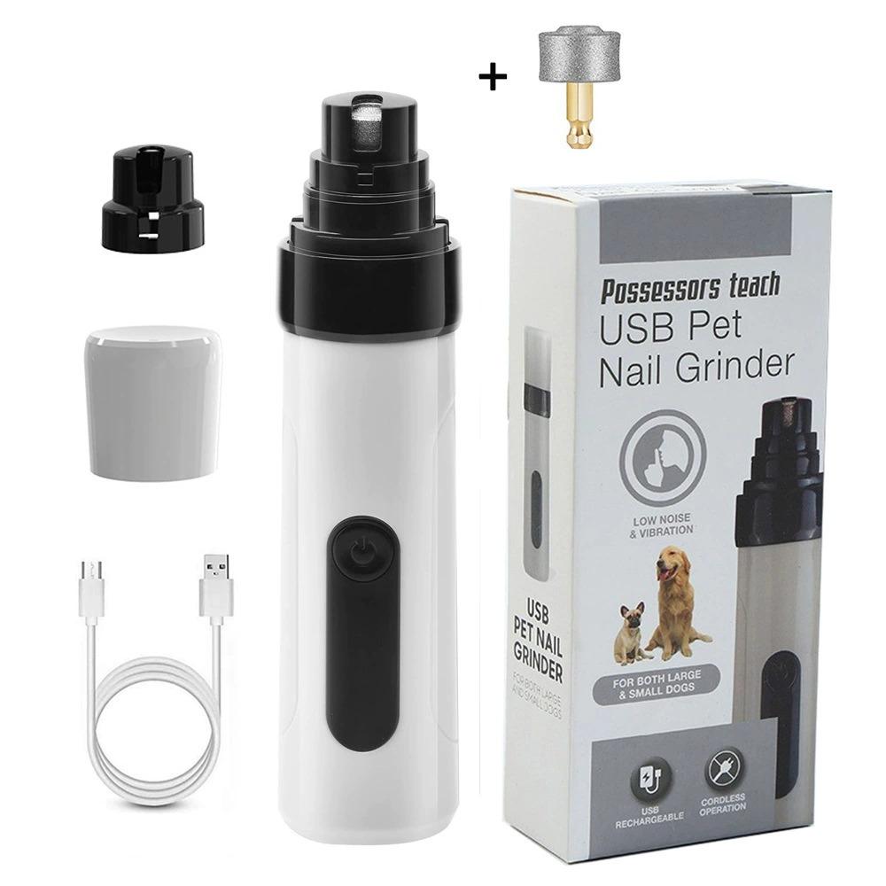 Electric Dog Nail Grinder Puppy Cat Nail Clippers Professional Pet Grooming Gadget Diamond Bit Replacement Head Dog Nail Trimmer