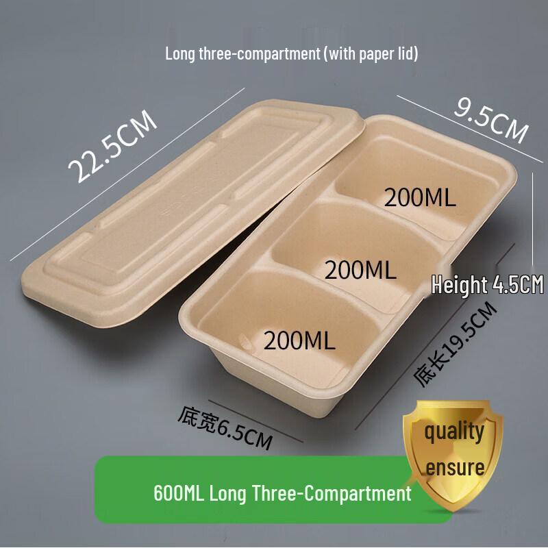 Qiwei Biodegradable Divided Paper Lunch Box