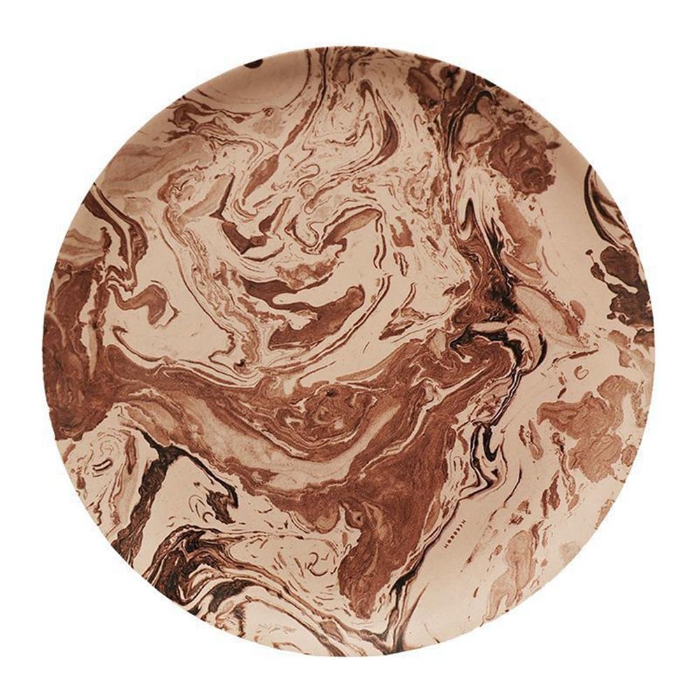 Natural Bamboo Fiber Plates Dinnerware Modern Creative Pattern Reusable Unbreakable Plates