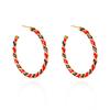 Minimalist Alloy Festive Earrings With Twisted Design And Christmas Elements For Women