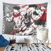 Brotherhood Anime Team Tapestry  Celebrate Esports Legends with Bold Red and White Design  Perfect for Bedroom Decor