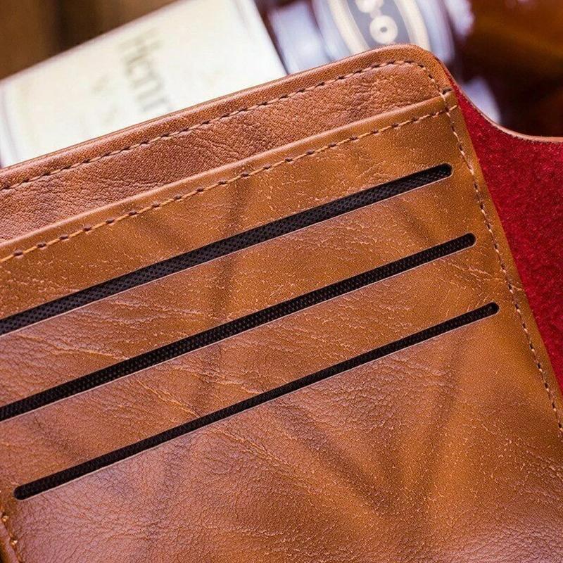 1Pc PU Fashion Bifold Card Purse Photo Holder Handbag US 100 Dollar Wallet Men's