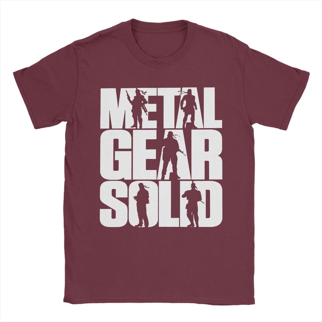 Mens Metal Gear Solid Game T Shirts  100 Cotton Tops Funny Short Sleeve O Neck Tees Birthday Present TShirts