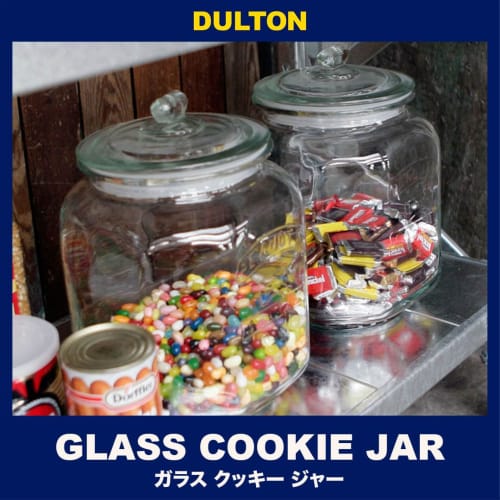 Dulton Glass Cookie Jar, 3L, Clear, 225mm H x 160mm W x 160mm D, CH00-H05-3