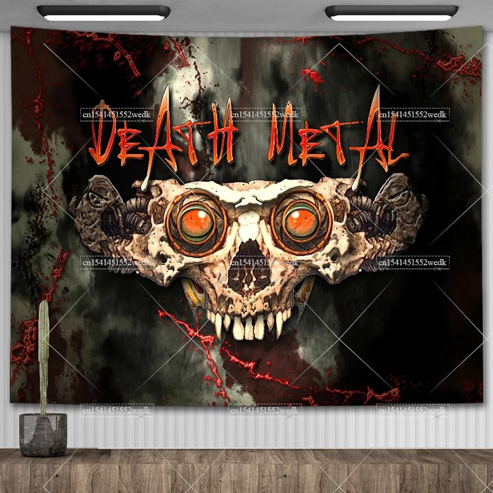 Angles Old Deaths Mental Rock Band Polyester  Tapestry Printed Home And Garden Flags Hippie Tapestries For Bedroom Decoration