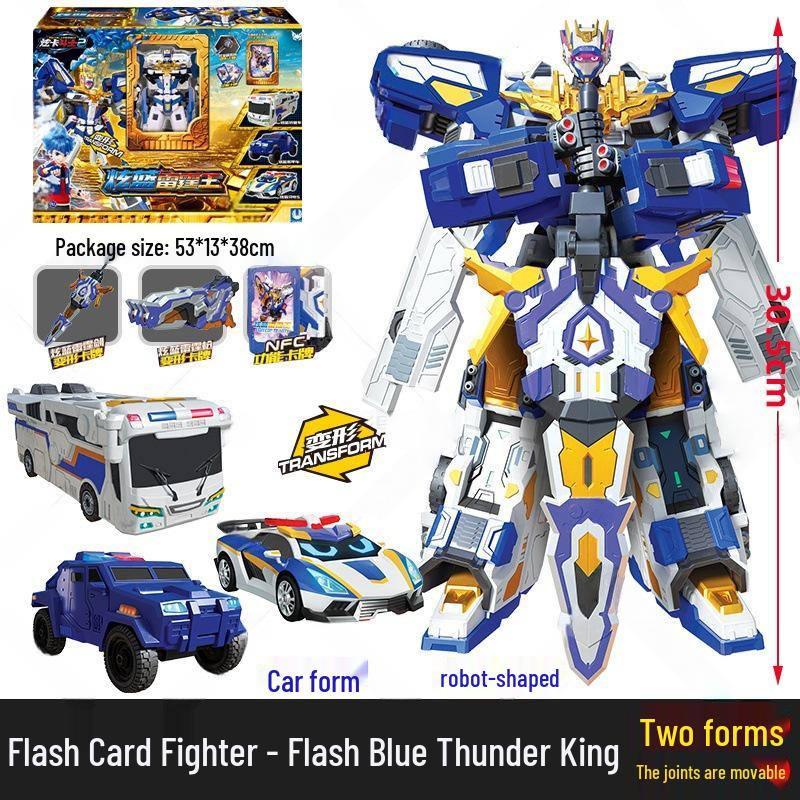 Authentic Hyunka Fighter 3: Spin Mech Silver Wing Knight Transforming Robot Airplane Toy for Children.