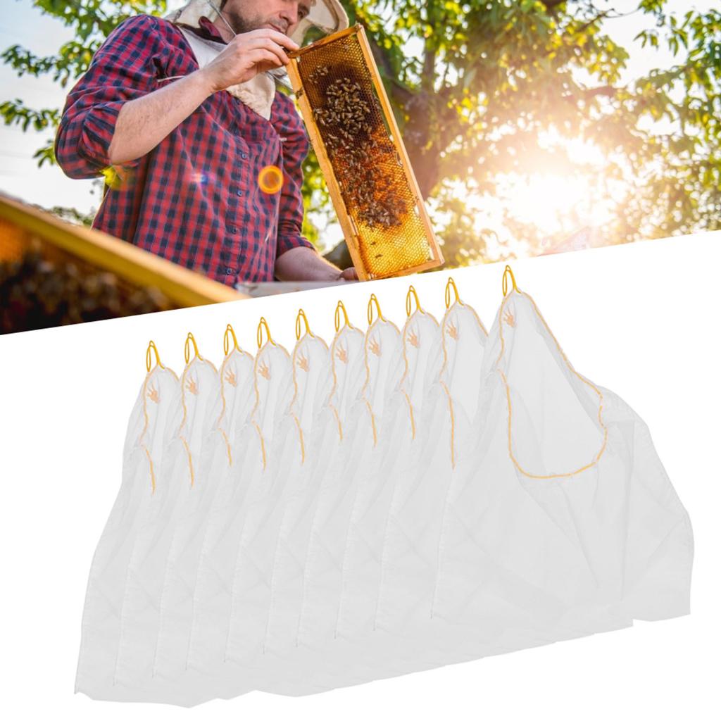 10PCS Food Grade Nylon Gauze Honey Filter Mesh Bag Removing Impurities Good Usability
