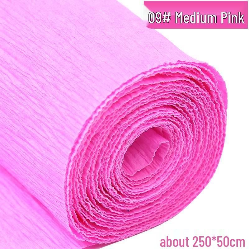 Multicolored Creased Handmade Stretchable Paper for DIY Floral Crafts and Kindergarten Projects