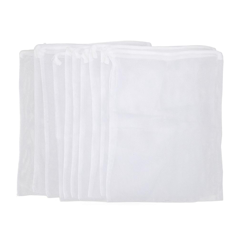 10Pcs Aquarium Filter Media Bags with Zipper Reusable Fish Tank Fine Mesh Bags for Activated Carbon