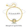 Tree Of Life Inlaid Turquoise 18k Gold Plated Copper Fashion Chain Bracelet For Women