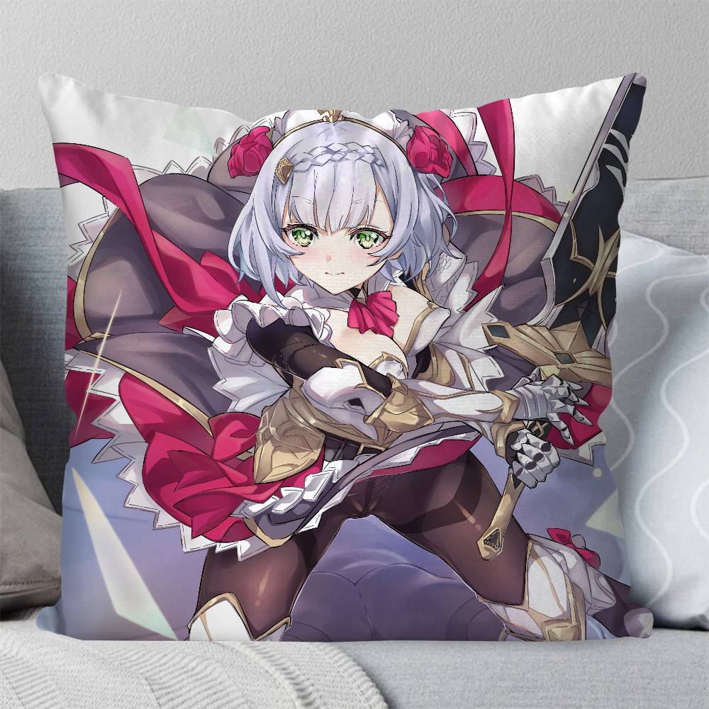 Noelle Anime GGenshin Impact Pillow Case Fashion Square Pillowcase Bedroom Sofa Room Ins Decoration Leisure