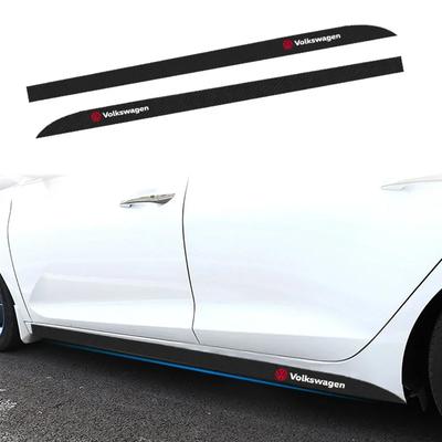 2 st Sidokjolar Tröskel Karossdekaler Klistermärken Biltillbehör För Volkswagen VW GTI Rline R Polo Golf Passat Tiguan