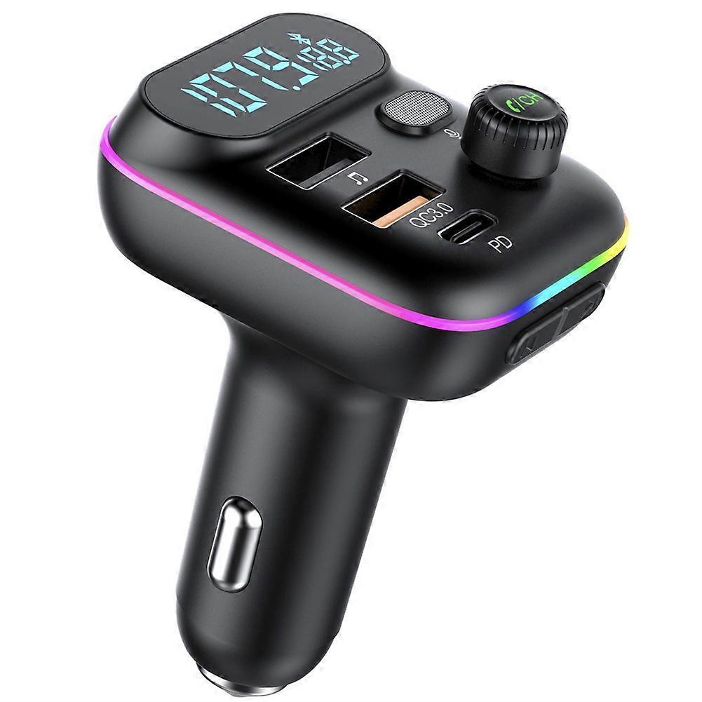 Bluetooth5.0 Car Adapter FM Transmitter USB AUX Radio Handsfree MP3 Music Player
