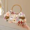 [BoleLOJin] Fashionable Women's Clutch Bag, High-end Ladies' Evening Bag, Stone-embellished Floral Acrylic Bag, Banquet Clutch Bag