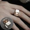 Korean Style S925 Silver Plated Geometric Open Finger Ring - Women's Vintage Hip Hop Jewelry for Index or Pinky Finger.