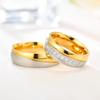 European & American Fashion Titanium Steel Diamond Couple Rings