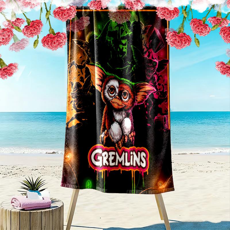 Gremlins: Chaos Curiosity beach towel soft beach seaside quick-drying swim towel Absorbent bath towel beach Outdoor picnic beach mat Fashion printing