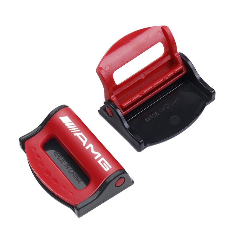 Car Safety Seat Belt Buckle Clip Seatbelt Stopper Adjuster Clip For Mercedes Benz AMG W212 W205 W246 W177 W176 W213 GLC GLE GLS ML Welcome Laser Lamp