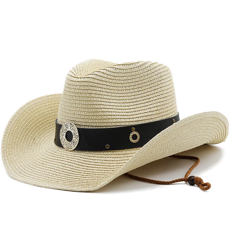Hot Sale Universal Wide Belt Western Cowboy Hat Wide Brim Fedora Cowboy Hat Sun Hat Travel