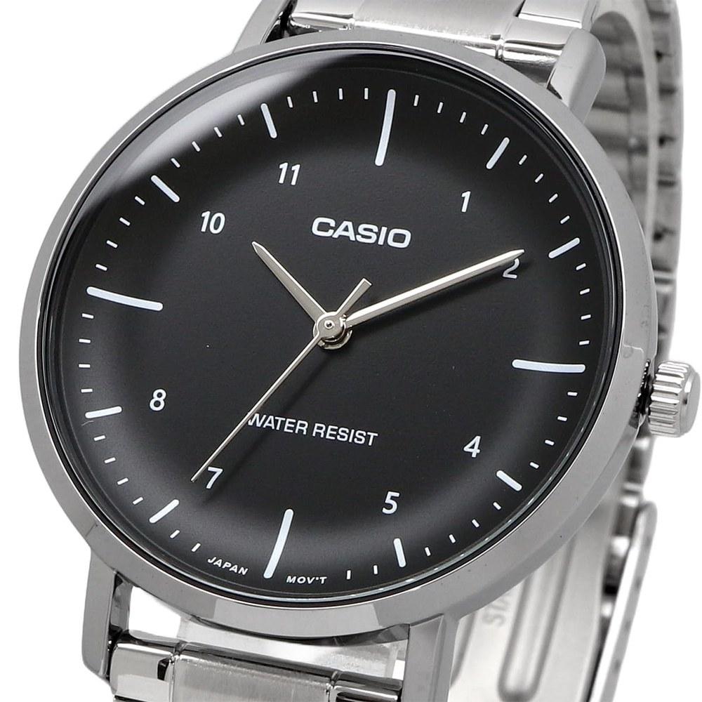 Casio Analog Quartz Ladies Wristwatch LTP-VT03D-1B Black Metal Band